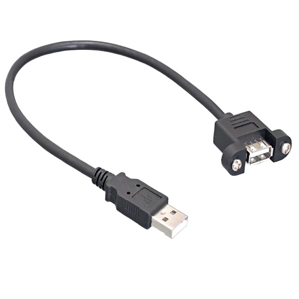 USB 2.0 Extension Cable - Type A Male to Female, Black, for Professional and DIY Installations, 15 Feet