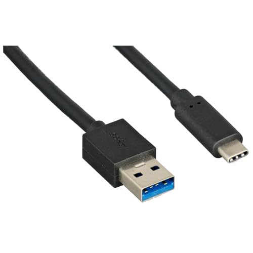 10GBPS USB 3.0 Type A to C Cable, Charging and Data Cable Cord, Black, 0.5m (1.64ft)