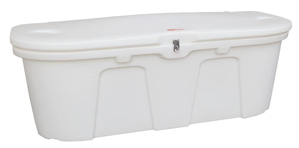 Taylor Made 123650 Stow N' Go Poly Dock and Patio Storage Box - 43" L x 21" W x 36" H, Classic Whit