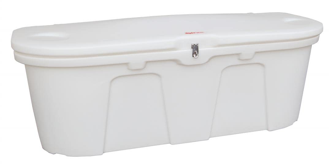 Taylor Made 123650 Stow N' Go Poly Dock and Patio Storage Box - 43" L x 21" W x 36" H, Classic Whit