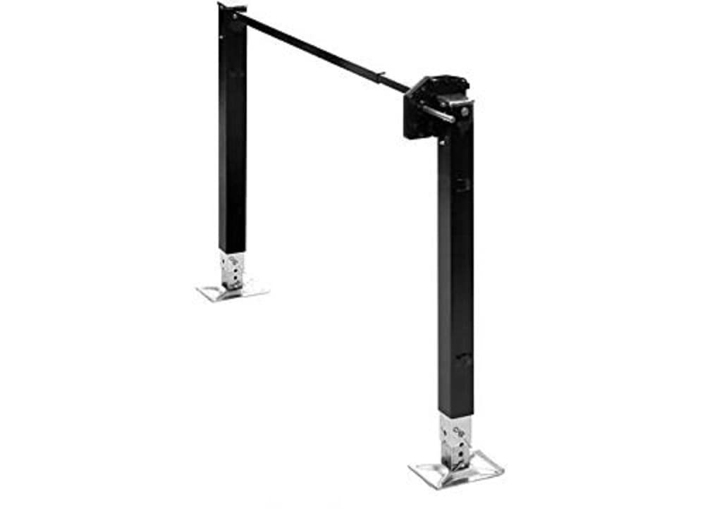 Stromberg Carlson LG-183708 Manual Landing Gear for 5th Wheel RVs, Trailer Jack Stand, RV Stabilizer, Camper Leveling Jacks, Crank Handle, Utility Trailer Use – No Motor, 29.5” Legs – Black