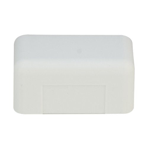 CableWholesale Cord Cover Cable Raceway, 1.25 inch Surface Mount Cable Raceway End Cap On-Wall Cord Concealer (Covers Raceway End), Cord Organizer/Wire Hider and Protector, White