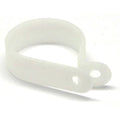 Cable Clamp, 1/4 Inch Nylon Cable Clamp, R-Type Loop Hanger, 100 Pack, CableWholesale, 0.24 Inch