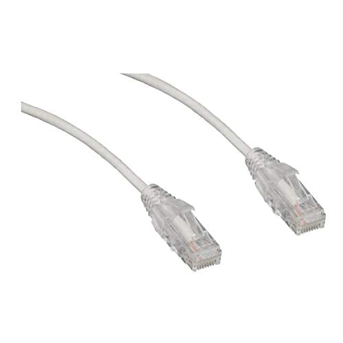 CableWholesale Cat6a Slim Ethernet Patch Cable, 28AWG, 500MHZ, ETL/UL/CSA Approved, RJ45 Copper Connector Snagless/Boot, Internet Network Patch Cable, 6 Inches, Gray