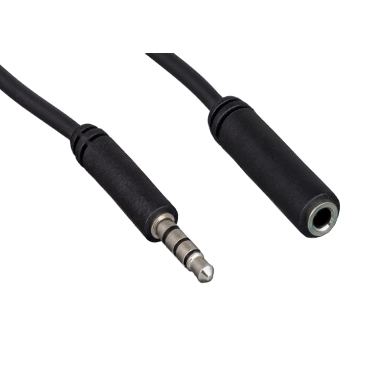 CableWholesale 3.5mm Stereo Extension Cable, 3.5mm Male to 3.5mm Female, TRRS Mic Cable 6 Foot