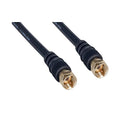 CableWholesale RG59 F-pin Coaxial Cable with Gold connectors, Black, F-pin Male, 6 Foot