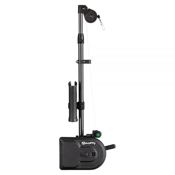 Scotty #1106 Depthpower Electric Downrigger w/ 60-Inch Telescopic Boom & Swivel Base, Rod Holder,Black,Large