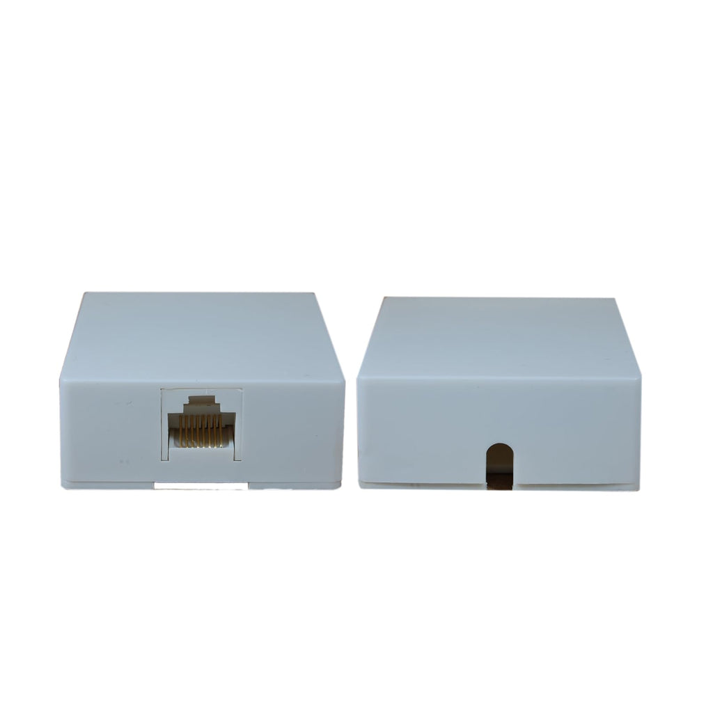 Phone Surface Mount Jack, White, RJ45, Data/Voice, 8P8C (8 Pin 8 Conductor), Voice Only