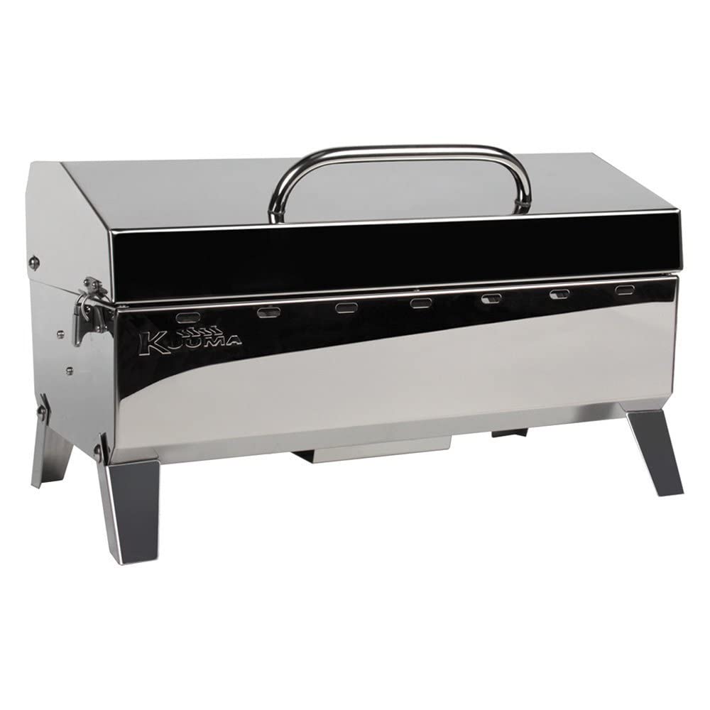 Camco 58131 Stow N' Go 160 Gas Grill with Thermometer and Igniter, White