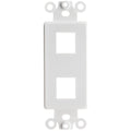 Decora Wall Plate Insert, 2 Hole Keystone Jack, White