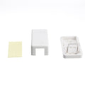 CableWholesale 1 Port Keystone Jack Surface Mount Box, White, Surface Mount Box for Networking, Home Theatre, Security/Surveillance
