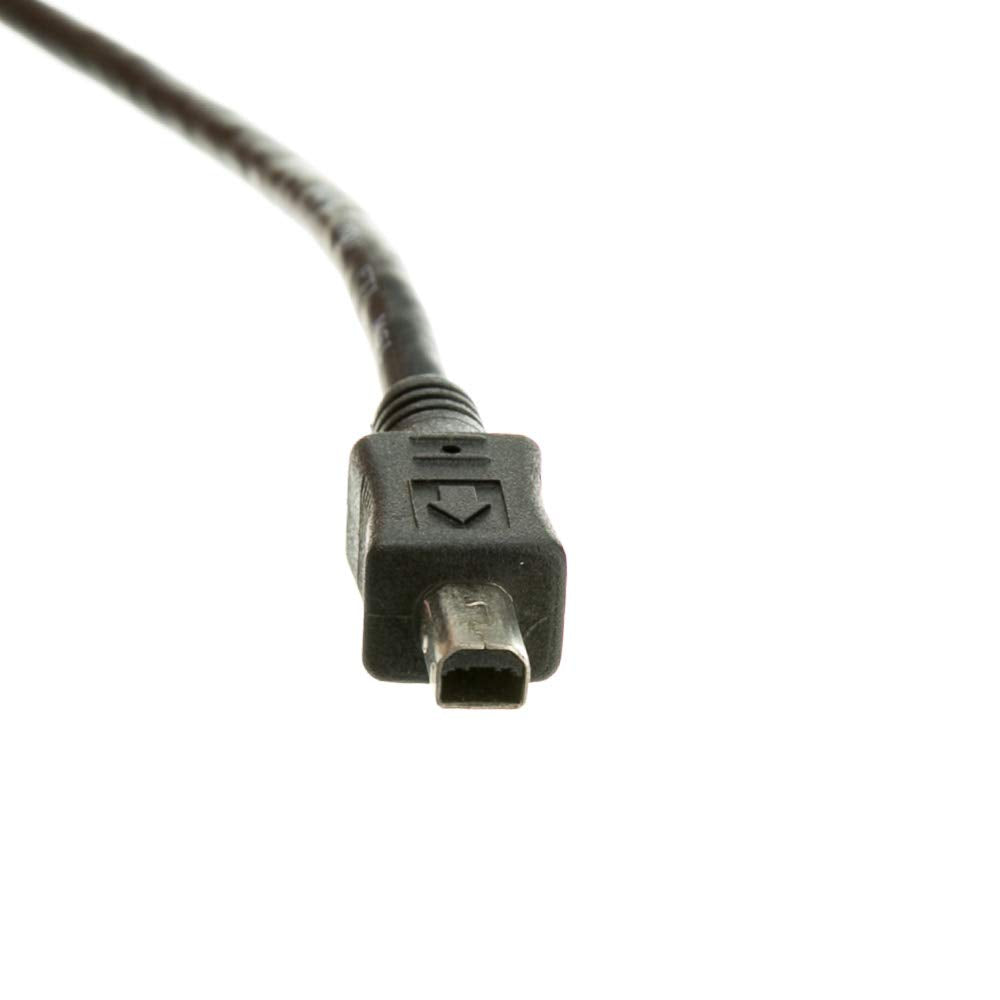 CableWholesale Black USB Type A Male to 4 Pin Mini-B Male Cable, 6 Feet - USB 2.0 Cable for Devices with Mini 4 Pin USB