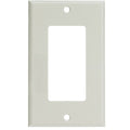 Decora Wall Plate, White, 1 Hole, 1 Gang Decora Device Wall Plate Cover, Cablewholesale