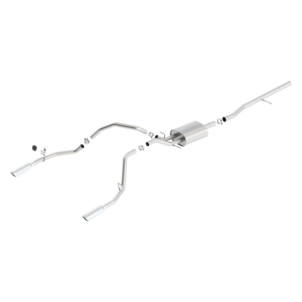BORLA 140536 Cat-Back Sys. for '14-'18 Chevrolet Silv. 1500/ GMC Sierra 1500/2019 Silv. 1500 LD/Sierra 1500 LD ONLY 5.3L V8 AT/MT 2&4WD Ext. Cab (6' 7") Bed 143.5" WB/Crew Cab (5' 9") Bed 143.5" WB