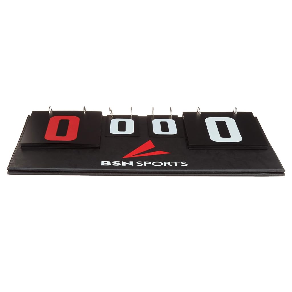 BSN Manual Tabletop Multi-Scoreboard, Double Sided Black, 7"H x 15"W