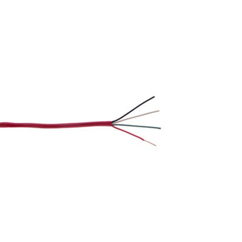 4C/18 AWG SOLID COPPER RED FIRE ALARM WIRE SECURITY CABLE FPLR PVC 500 FT