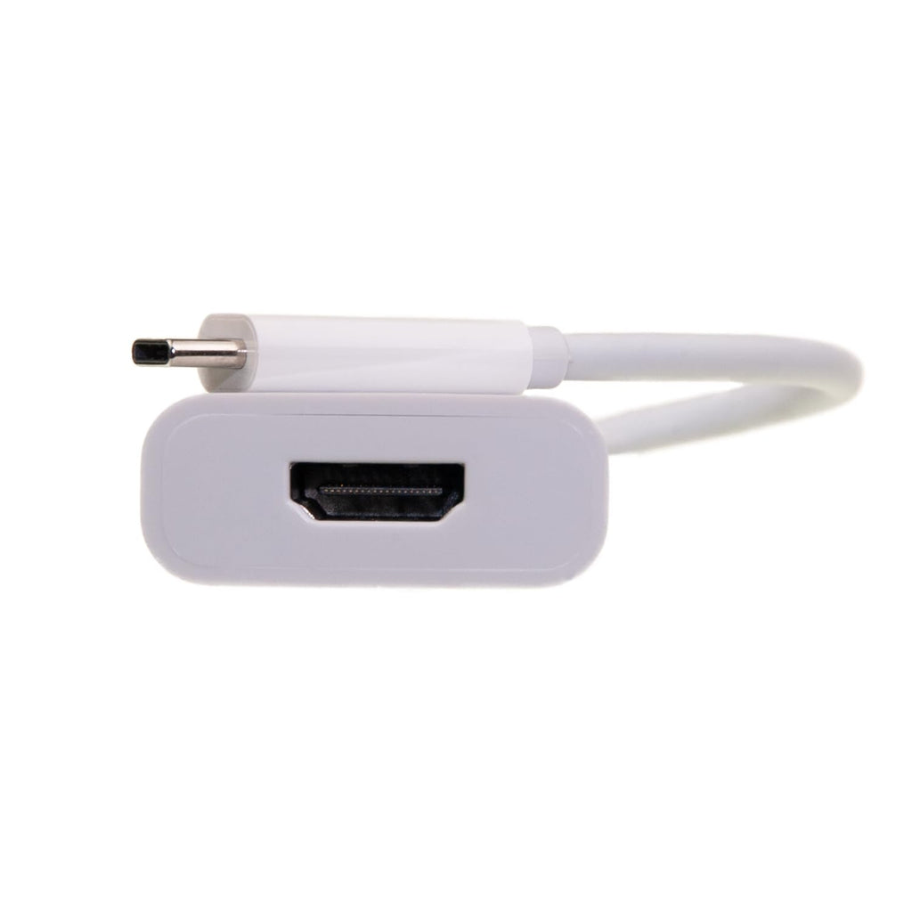 CableWholesale White 3.1 USB-C to HDMI Adapter, 4K@60Hz, DP Alt Mode & Thunderbolt 3, 6-Inch