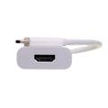CableWholesale White 3.1 USB-C to HDMI Adapter, 4K@60Hz, DP Alt Mode & Thunderbolt 3, 6-Inch