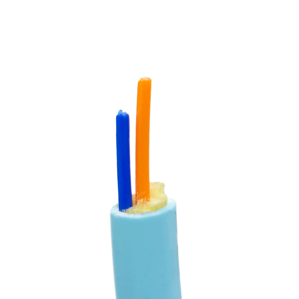 CableWholesale 2 Strand Fiber Optic Cable, Multimode, Aqua, 1000ft Spool