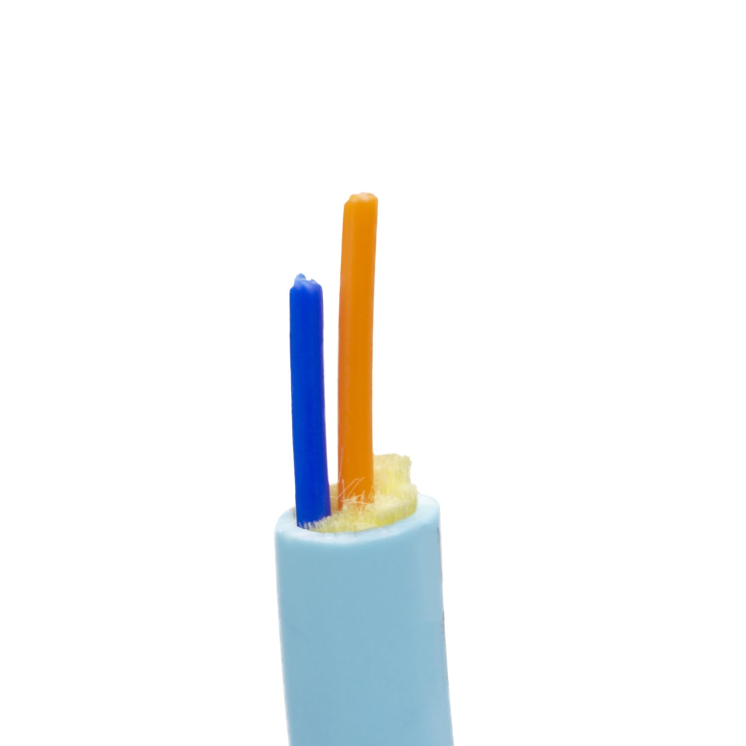 2-Strand Fiber Indoor Distribution Fiber Optic Cable, Multimode 50/125 OM3, Plenum Rated, Aqua, Spool, 1000 feet, CableWholesale