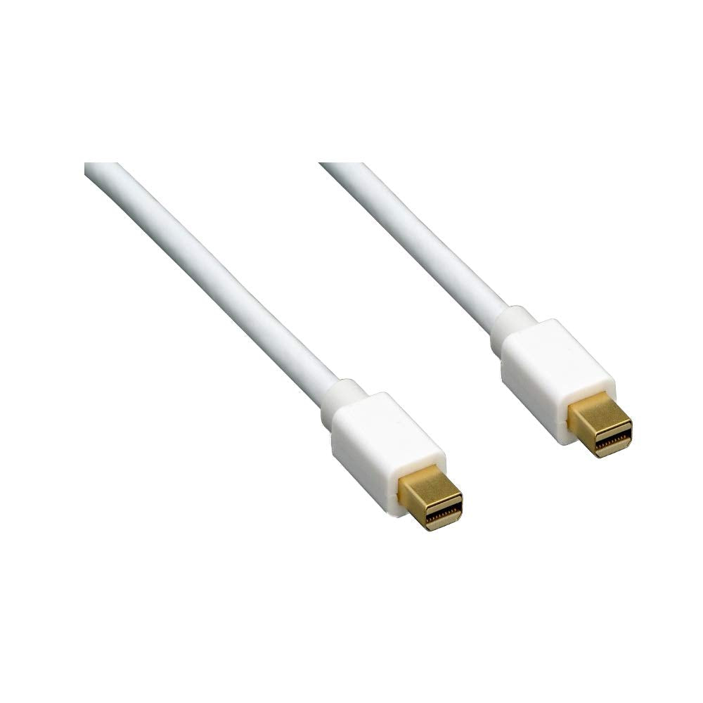 Cablewholesale Mini DisplayPort to Mini DisplayPort 4K@60Hz Cable, v1.2, 32 AWG, Gold-Plated, White, 3 Feet, 10H1-66103