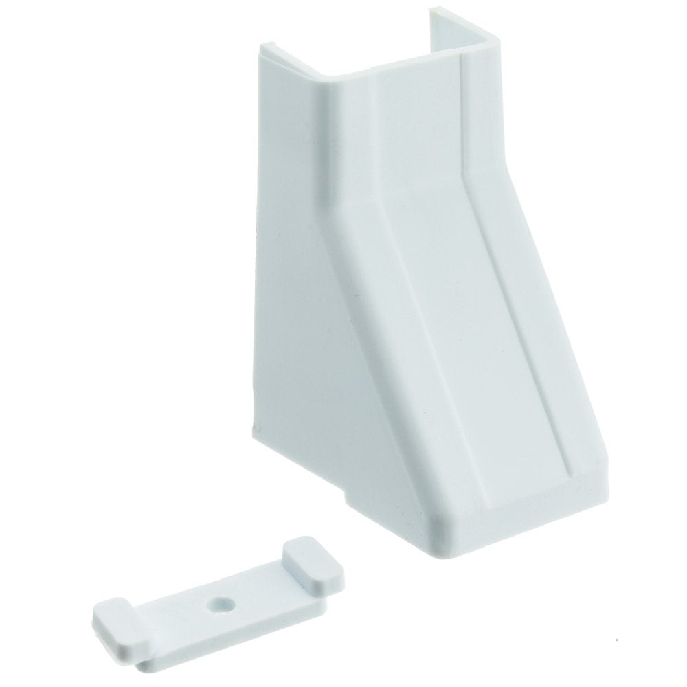 Cord Cover Cable Raceway, 1.25 inch Surface Mount Cable Raceway Ceiling Entry On-Wall Cord Concealer, Cord Organizer/Wire Hider and Protector, White, Cablewholesale