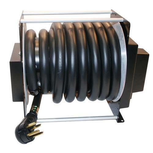 Technology Research Corp RL54331LMK 50 Amp RV Power Cord Reel, Low Profile - 33' Cord