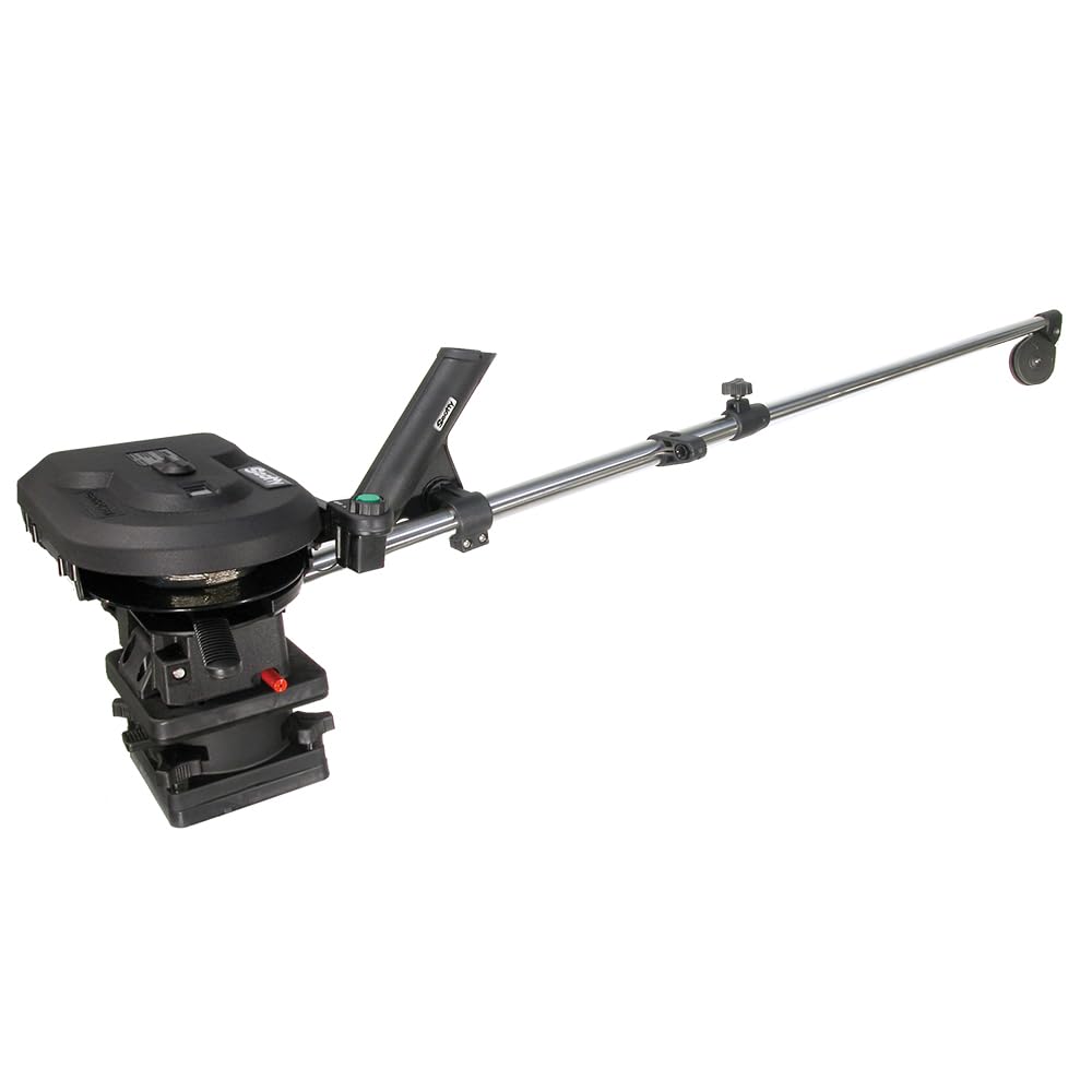 Scotty #1106 Depthpower Electric Downrigger w/ 60-Inch Telescopic Boom & Swivel Base, Rod Holder,Black,Large