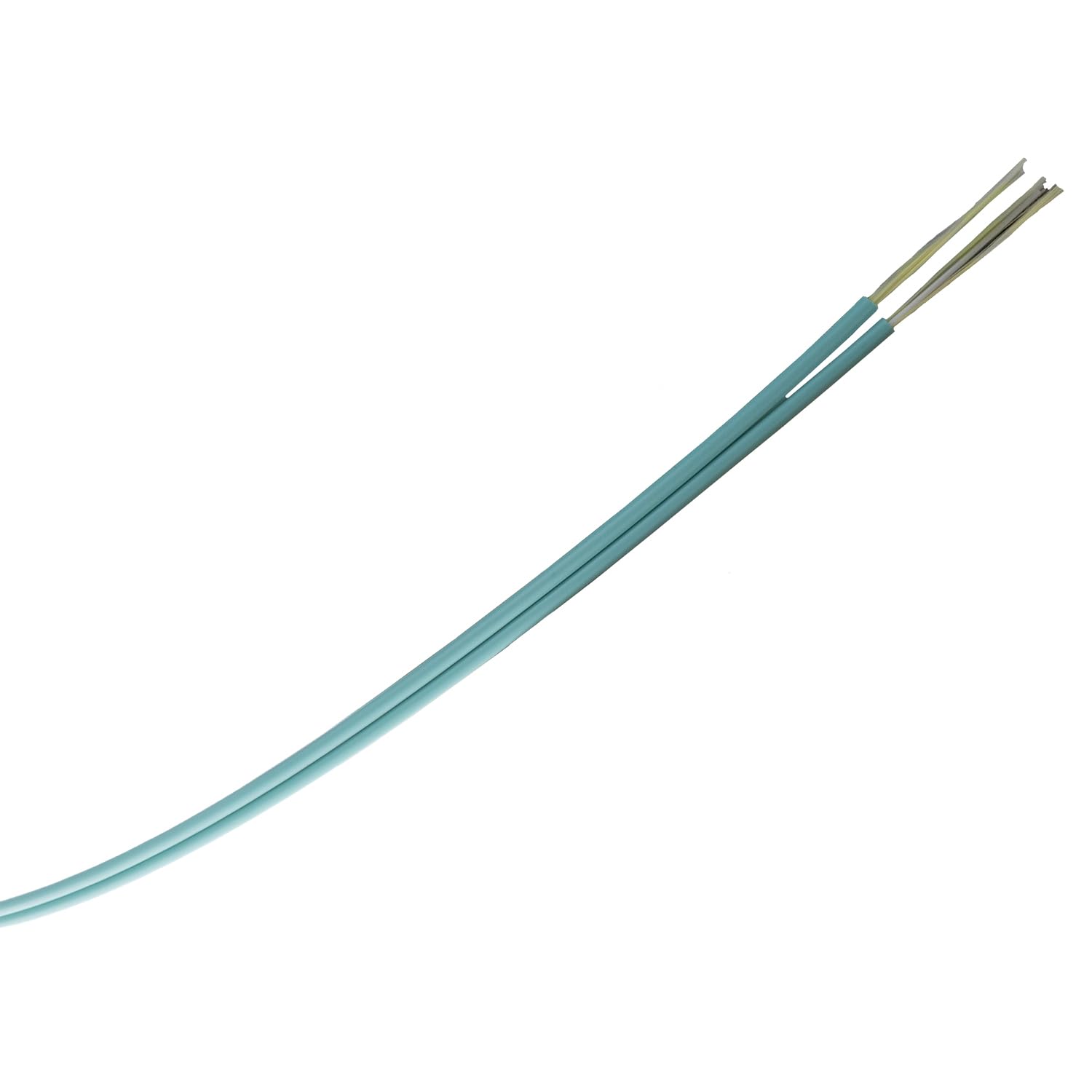 CableWholesale Duplex Fiber Optic Cable, Multimode, Aqua, 1000ft Spool