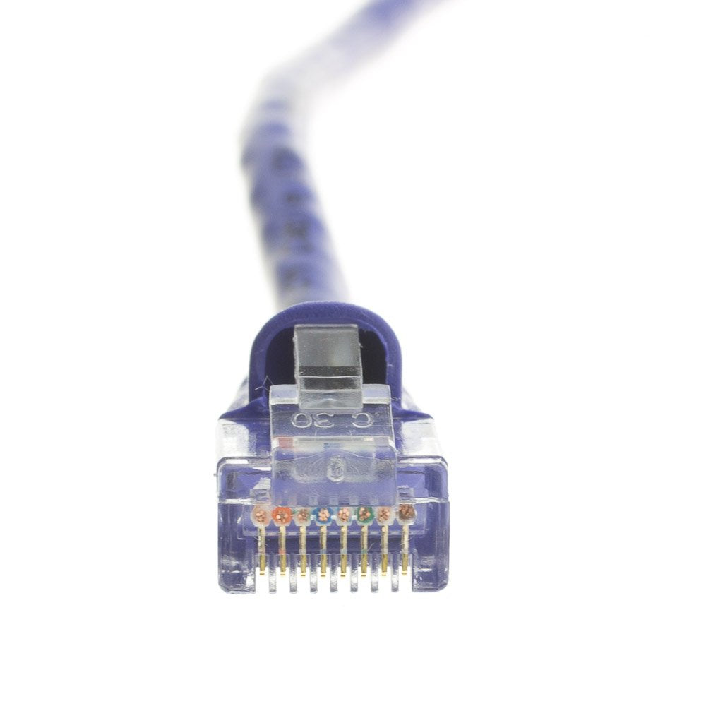 CableWholesale Cat5e Ethernet Cable, 24AWG, RJ45 Gold Plate Connector, ETL, 4 Pair Stranded Copper, Snagless Boot Unshielded Twisted Pair (UTP) Internet Network Patch Cable, 4 Foot, Purple