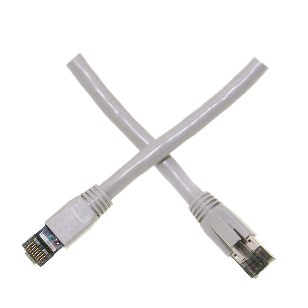 CableWholesale Cat8 S/FTP Ethernet Patch Cable, Boot, 40Gbps - 2000MHz, 4-Pair 24AWG Stranded Pure Copper, RJ45 Shielded Gold Plate Connector Male Internet Patch Cable, Black, 2 Foot