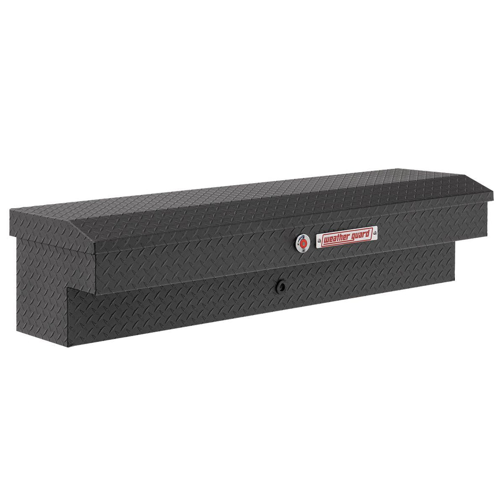 Weather Guard Model 174-52-04 56in Lo-Side Box, Aluminum, Textured Matte Black, 4.0 cu ft