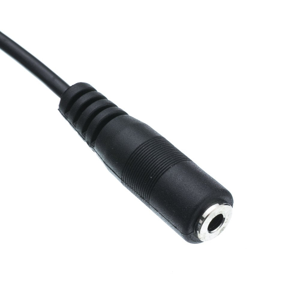 CableWholesale 3.5mm Stereo Extension Cable, 3.5mm Male to Female Nickel Plated Connectors, 26 AWG, 3.5mm Audio Extension Cable, Black, 25 feet
