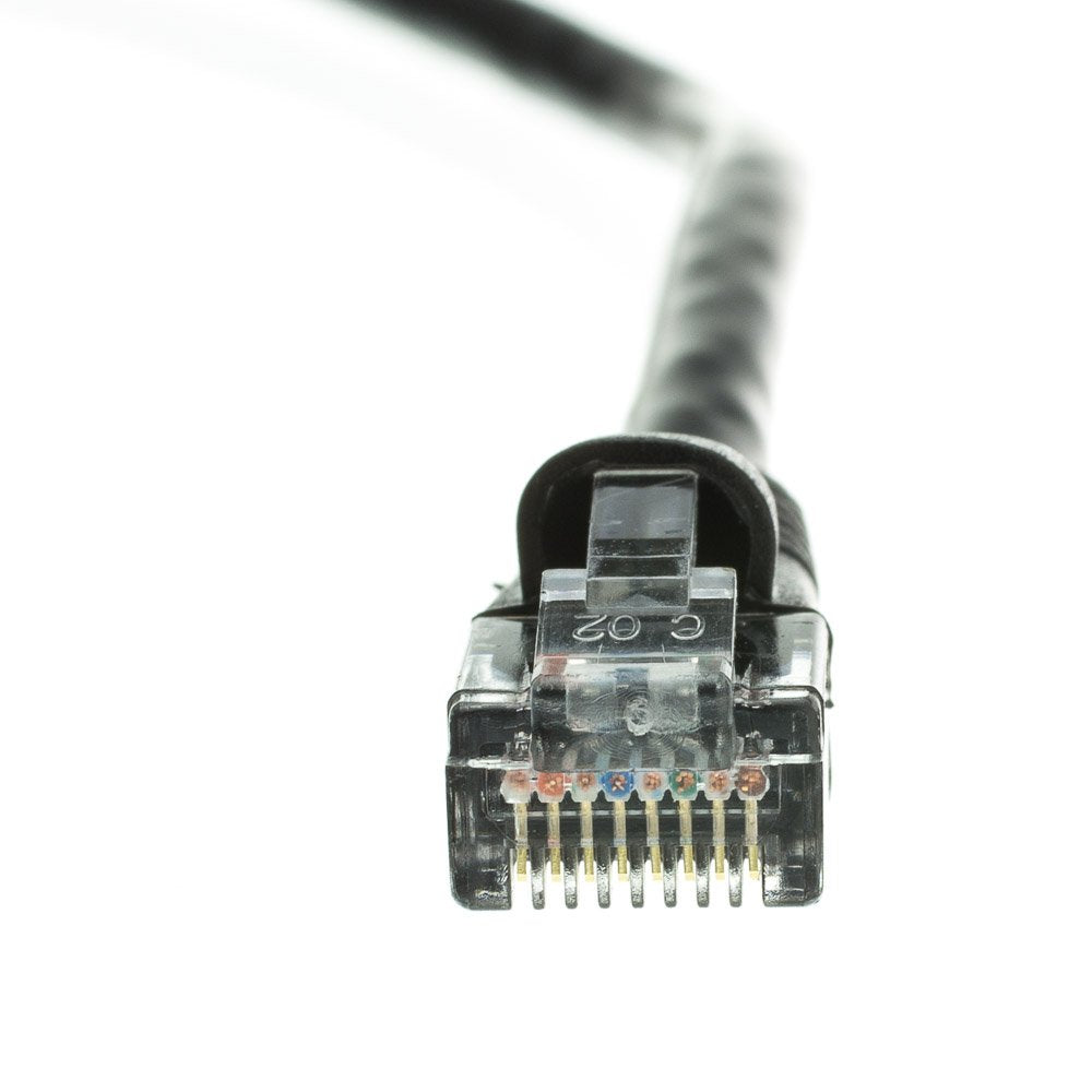 CableWholesale Cat5e Ethernet Cable, 24AWG, RJ45 Gold Plate Connector, ETL, 4 Pair Stranded Copper, Snagless Boot Unshielded Twisted Pair (UTP) Internet Network Patch Cable, 6 Foot, Black