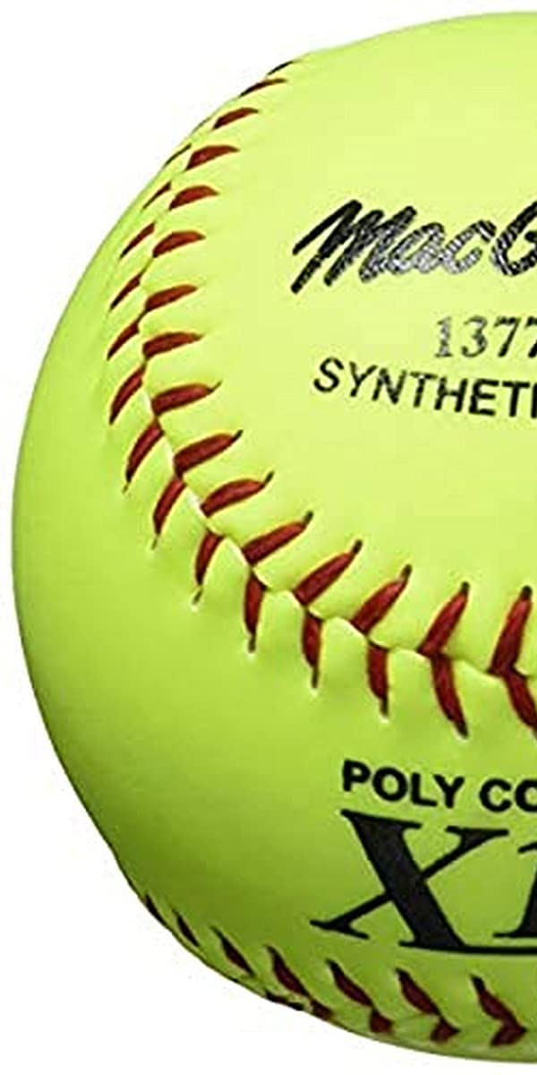 MacGregor X52RE ASA Slow Pitch Synthetic Softball, 12-Inch, Pack of 12