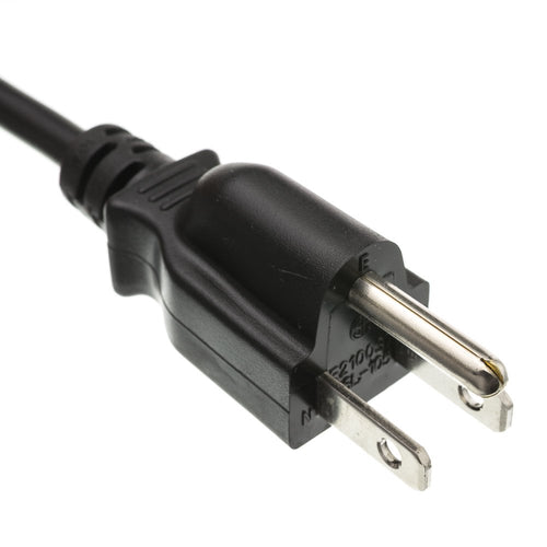 1 feet Computer/Monitor Power Cord, C13 Female to NEMA 5-15P Male Plug, 3 Pin, 18 AWG, SVT, 10 Amp, C13 to Nema 5-15P Power Cable for PC/Monitor, Black, CableWholesale
