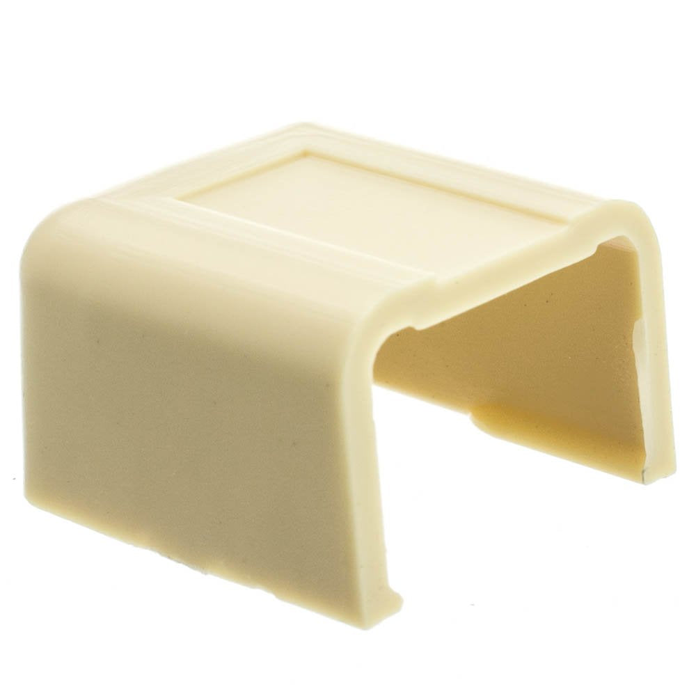 Cord Cover Cable Raceway, 3/4 inch Surface Mount Cable Raceway End Cap On-Wall Cord Concealer (Covers Raceway End), Cord Organizer/Wire Hider and Protector, Ivory, Cablewholesale