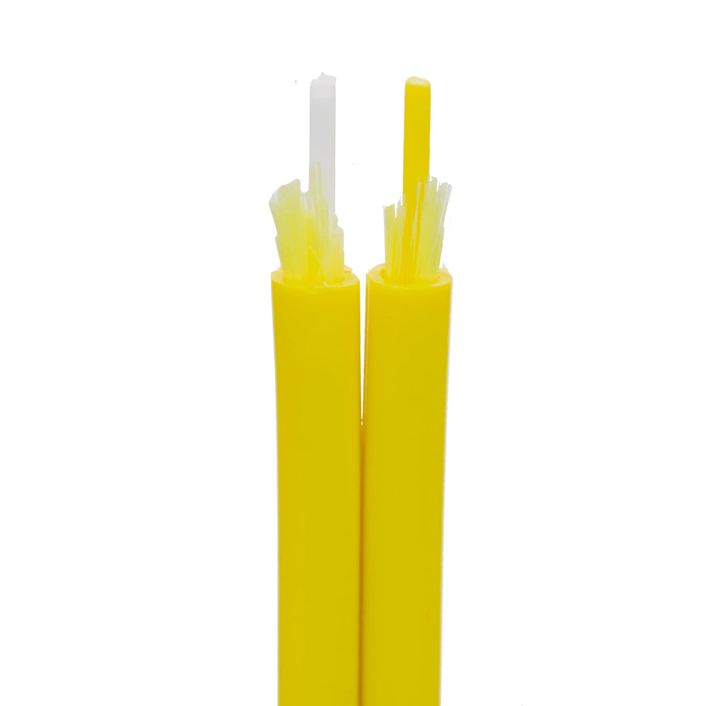 CableWholesale 2-Strand Fiber Optic Cable, Singlemode, Yellow, 2000ft Spool