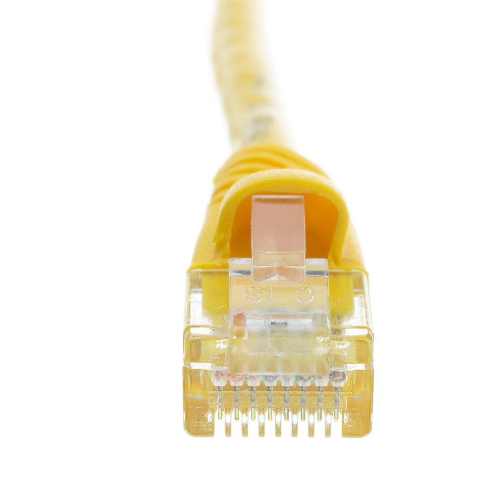 CableWholesale Cat5e Ethernet Cable, 24AWG, RJ45 Gold Plate Connector, ETL, 4 Pair Stranded Copper, Snagless Boot Unshielded Twisted Pair (UTP) Internet Network Patch Cable, 2 Foot, Yellow