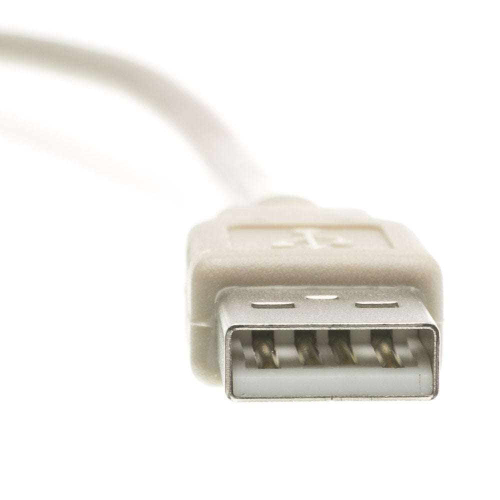 CableWholesale 3 feet USB 2.0 Printer/Device Cable, Beige, Type A Male/Type B Male Plug, A Male to B Male High Speed USB Cable, USB 2.0 to Type B Cable, Type B Printer Cable