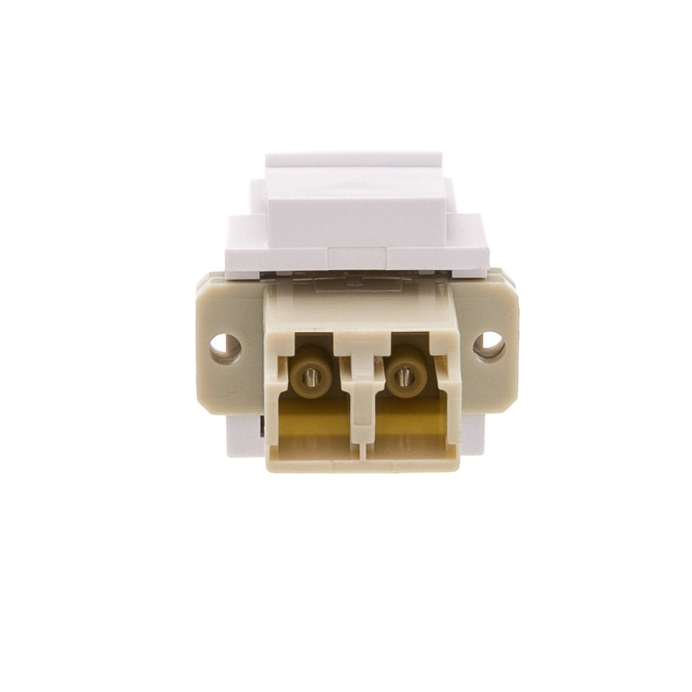CableWholesale Keystone, White, LC Fiber Optic Network Coupler