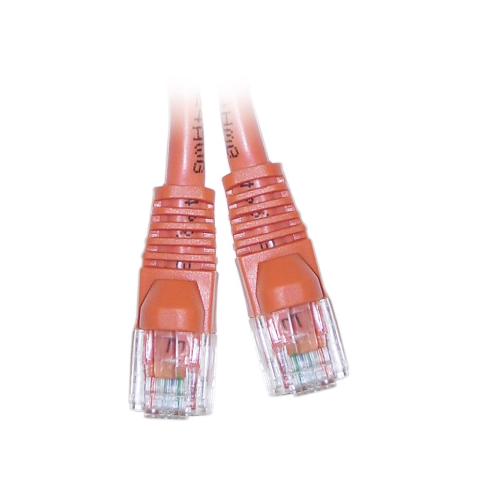 CableWholesale 3-Feet CAT5E Cable with UTP Molded Boot 350MHz, Orange (10X6-03103)
