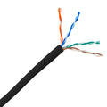 CableWholesale 1000 Foot Bulk Cat6 Ethernet Cable, Plenum Rated (CMP), Black Ethernet Cable, 23 AWG 4 Pair Solid Bare Copper, UTP (Unshielded Twisted Pair) with PullBox