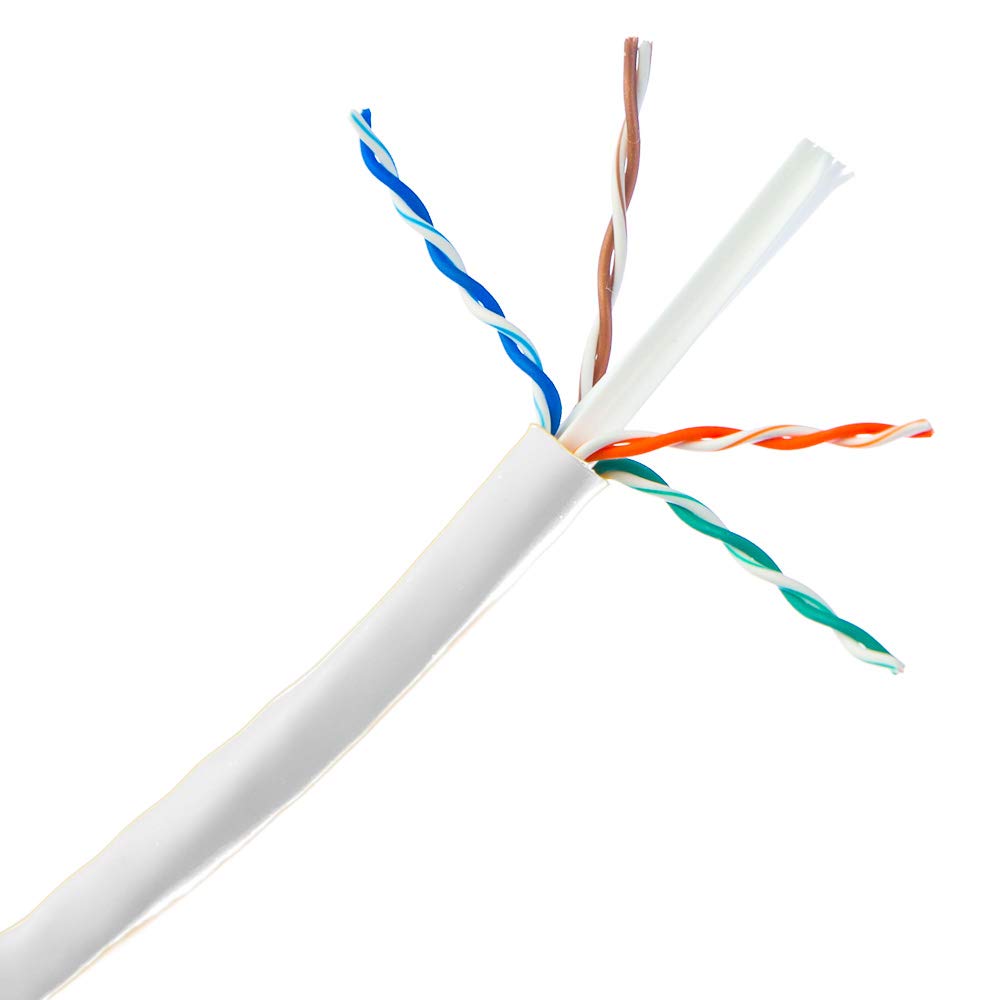 CableWholesale 1000 Foot Bulk Cat6 Ethernet Cable, 24 AWG, ETL Listed 4 Pair Stranded Bare Copper, Unshielded Twisted Pair(UTP) with Pull Box, Gray