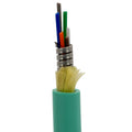 CableWholesale 6 Strand Fiber Optic Cable, Multimode, Aqua, 500ft Spool
