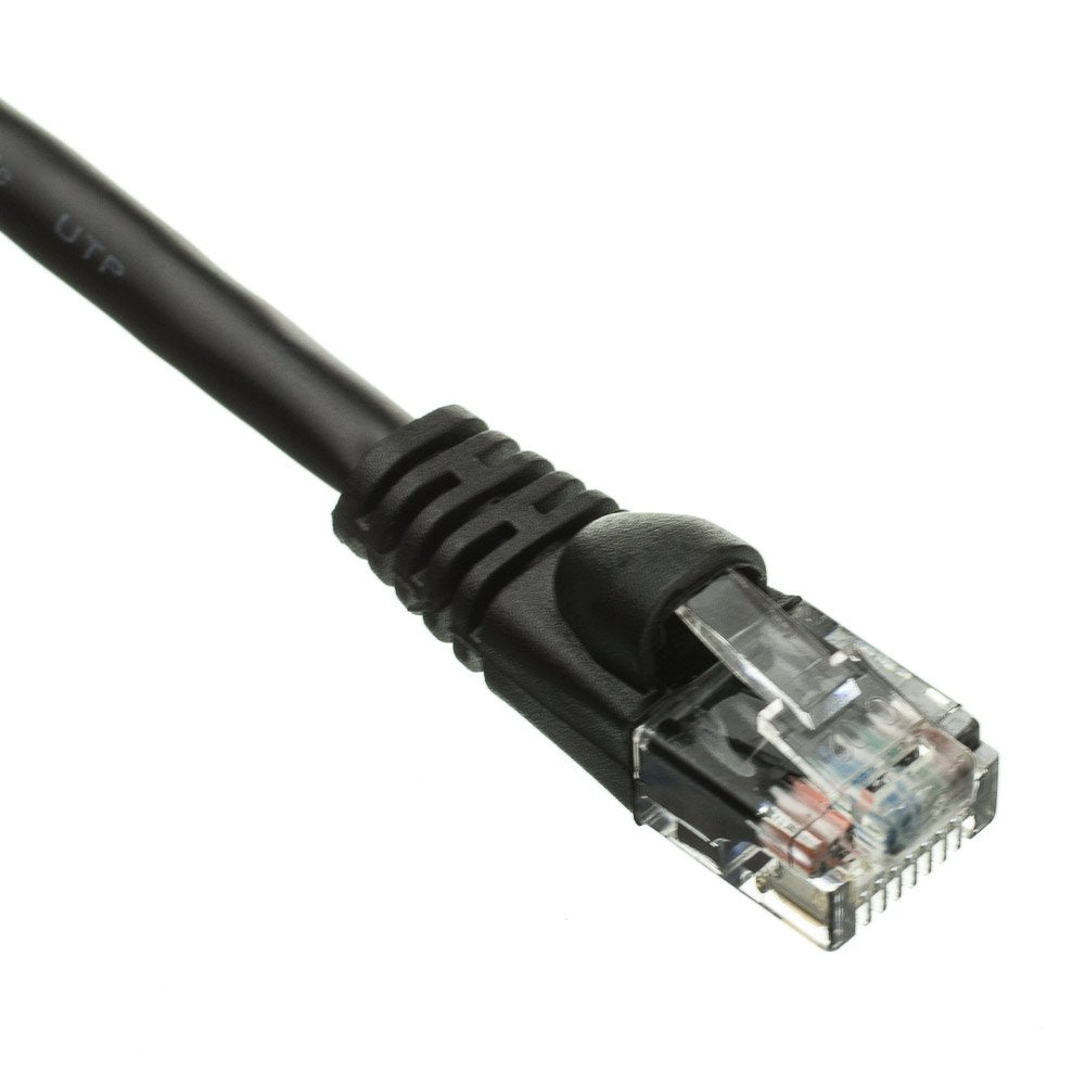 CableWholesale Cat5e Ethernet Cable, 24AWG, RJ45 Gold Plate Connector, ETL, 4 Pair Stranded Copper, Snagless Boot Unshielded Twisted Pair (UTP) Internet Network Patch Cable, 75 Foot, Black