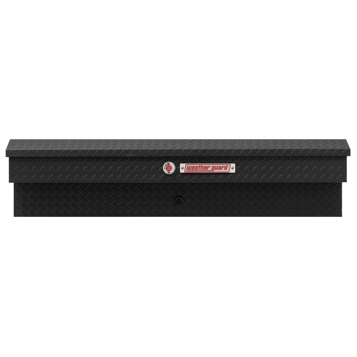 Weather Guard Model 174-52-04 56in Lo-Side Box, Aluminum, Textured Matte Black, 4.0 cu ft