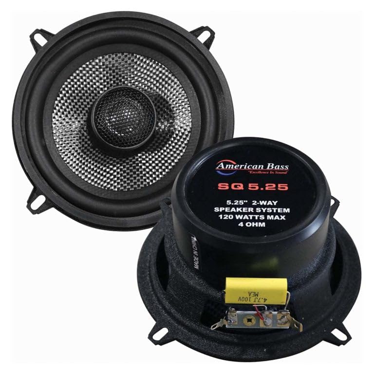 American Bass SQ 5.25" Full Range Speakers, 120, Pair