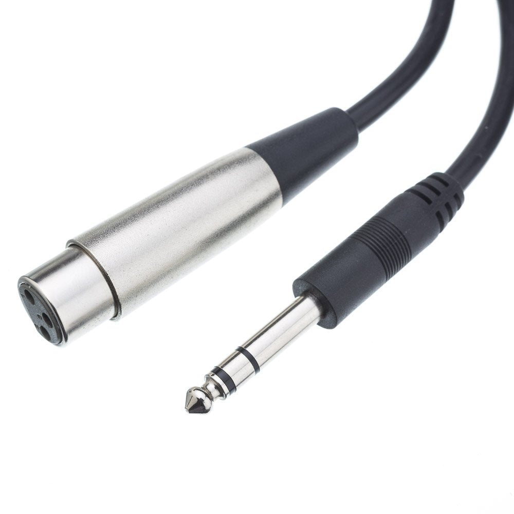 CableWholesale 3-Pin XLR Male to 1/4" Mono Male Audio Cable, 24 AWG Microphone Cable, 6 feet