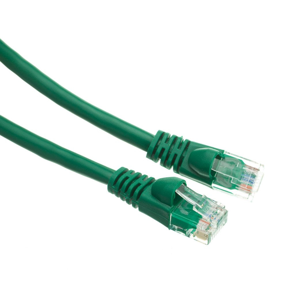 CableWholesale Cat5e Ethernet Cable, 24AWG, RJ45 Gold Plate Connector, ETL, 4 Pair Stranded Copper, Snagless Boot Unshielded Twisted Pair (UTP) Internet Network Patch Cable, 6 Inches, Green